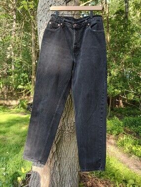 Levis 550 Mens 32x31 Black Jeans Denim Tapered Relaxed Charcoal